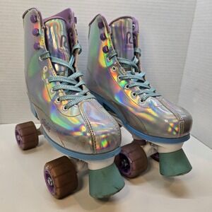 Roller Derby Girls‎ Youth Pixie Holographic Roller Skates Adjustable size (3-6)